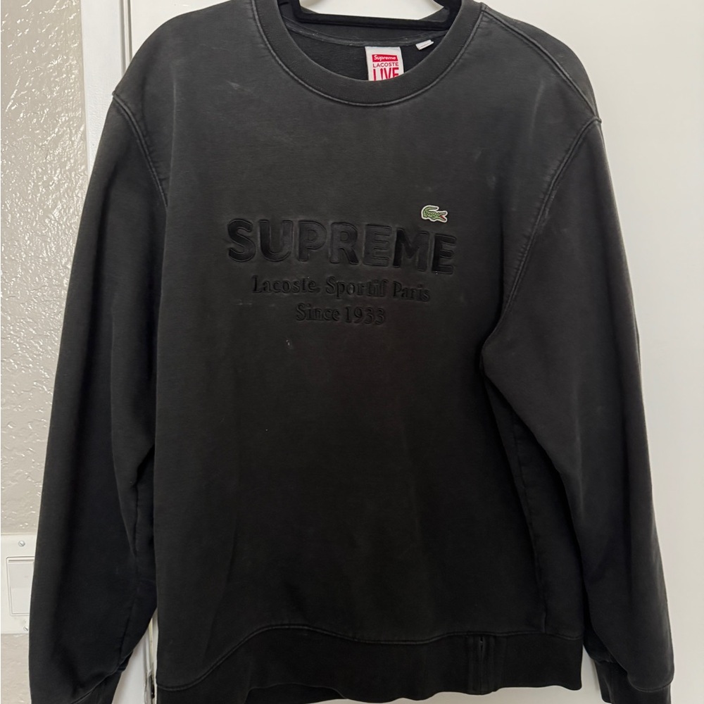 Supreme X Lacoste Black Men's Sweater